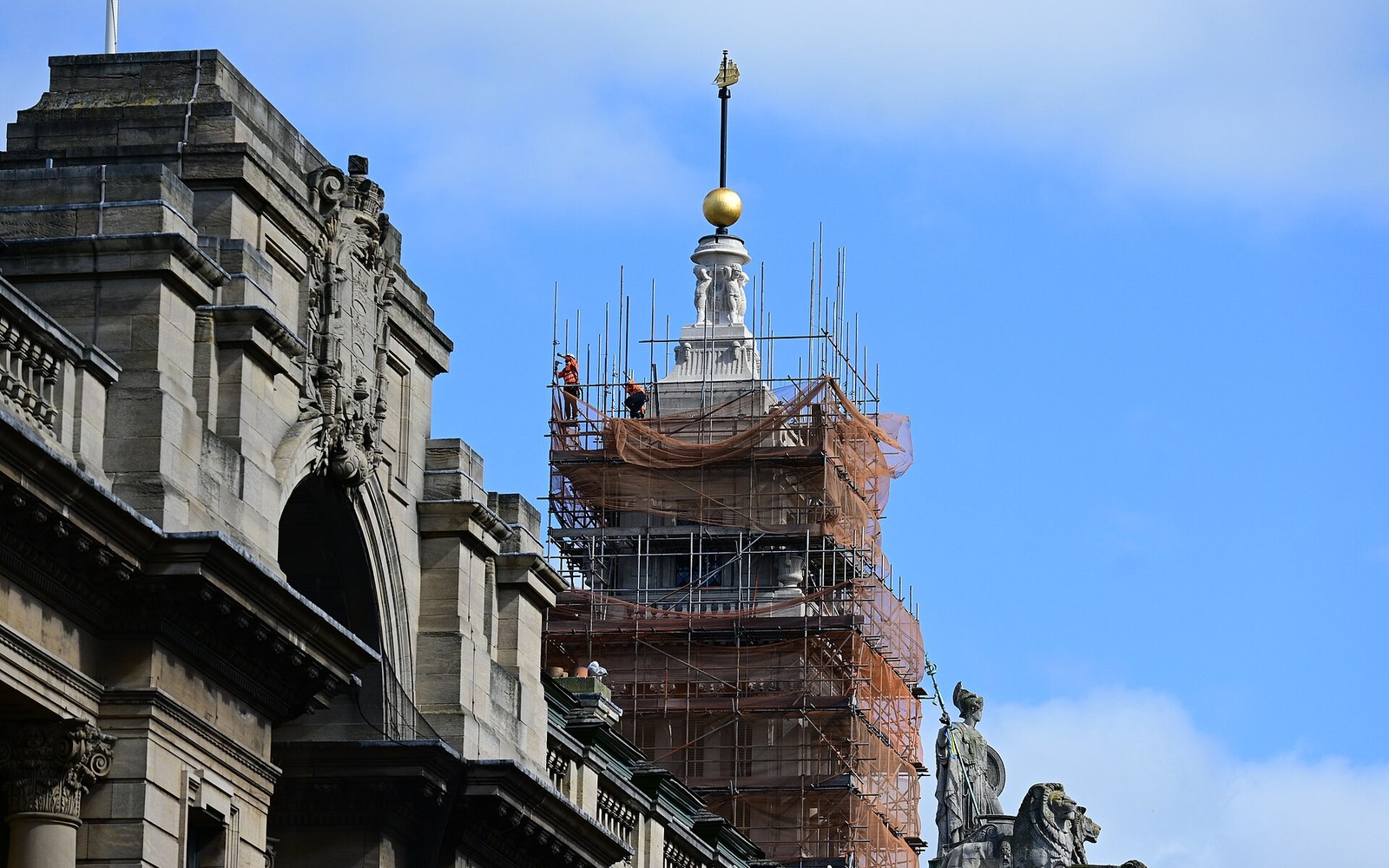 Hull Guildhall and its historic clock tower